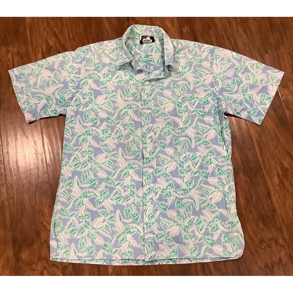 HILO HATTIE Mens M Button Down Shirt Tropical Print